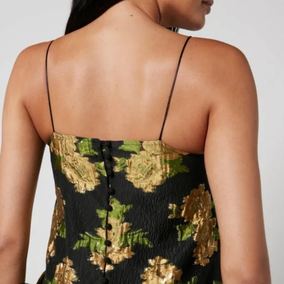 Sister Jane Black Golden Jacquard Dress NWT Sz 2 6 - Picture 4 of 5